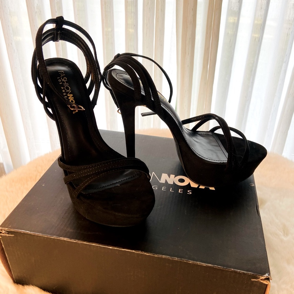 Strappy Black Heels